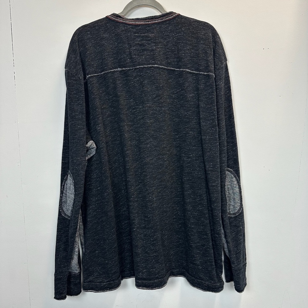 32 Bar Blues The Shake Slub Henley Grey XXL - Picture 3 of 11